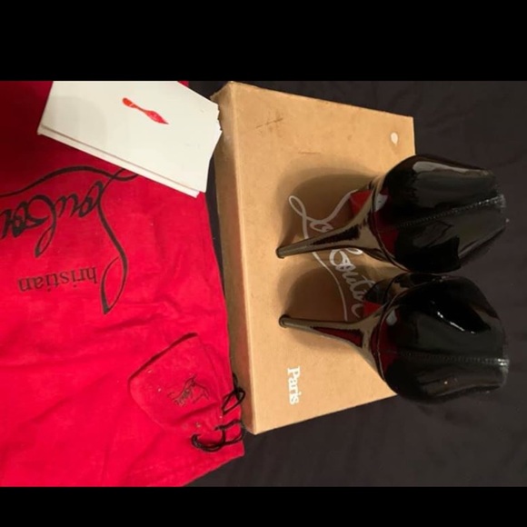 Bianca 140 Double Platform Black Patent Pump - Picture 3 of 4